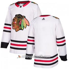 Män Ishockey Chicago Blackhawks Tröja Blank Adidas 2017-2018 Vit Authentic
